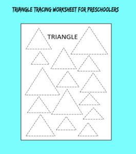 triangle tracing worksheet preschooler free
