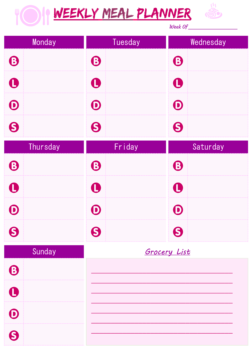 weekly meal planner free download