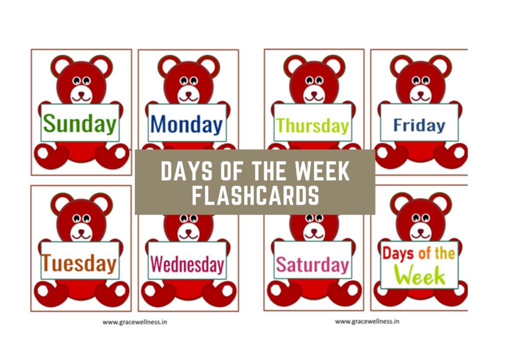 days of the week for kindergarten pdf