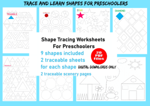 Shape tracing worksheets pdf