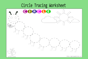 caterpillar drawing circle trace worksheettracing worksheet