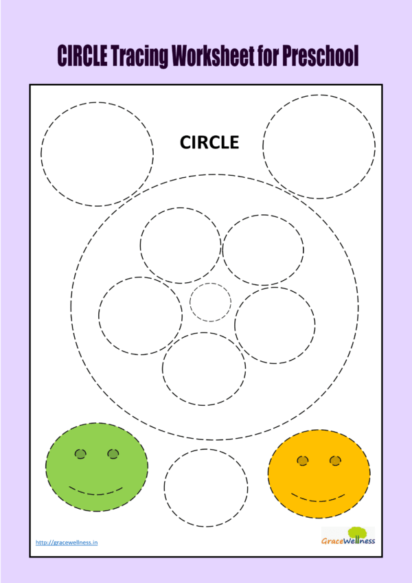 circle tracing worksheet free