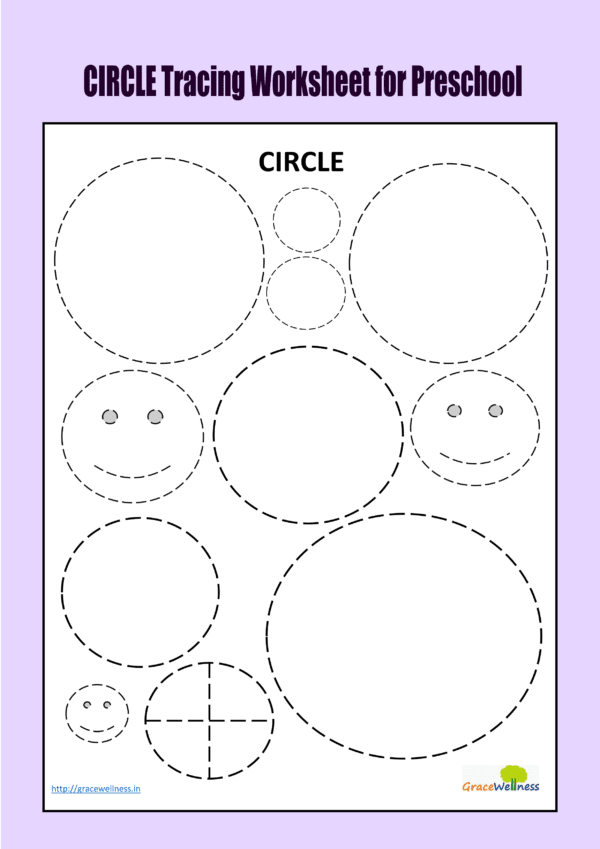 tracing circle worksheet