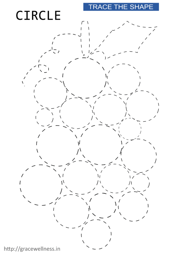 shape tracing worksheets circle