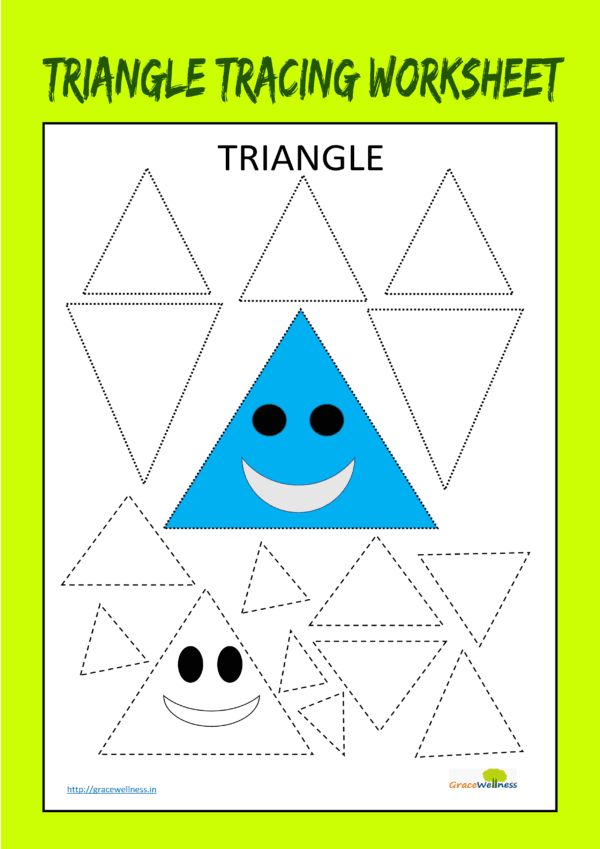 triangle tracing worksheet preschool