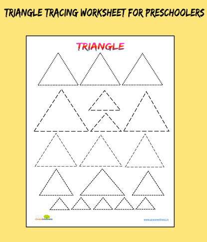 triangle tracing worksheet free