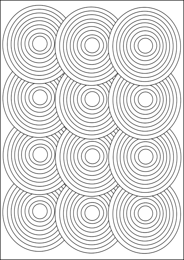 circle pattern geometric adult coloring page