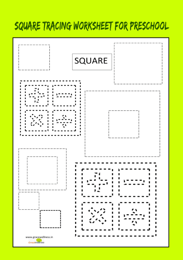 square tracing worksheet printable free