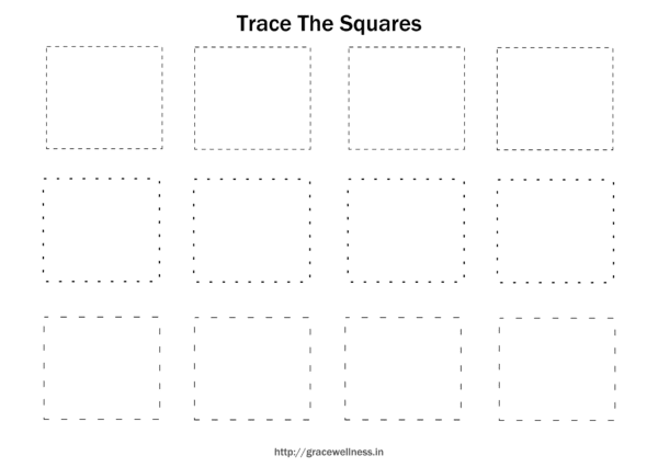 square tracing worksheets