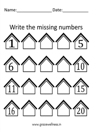 fill in the missing number worksheet