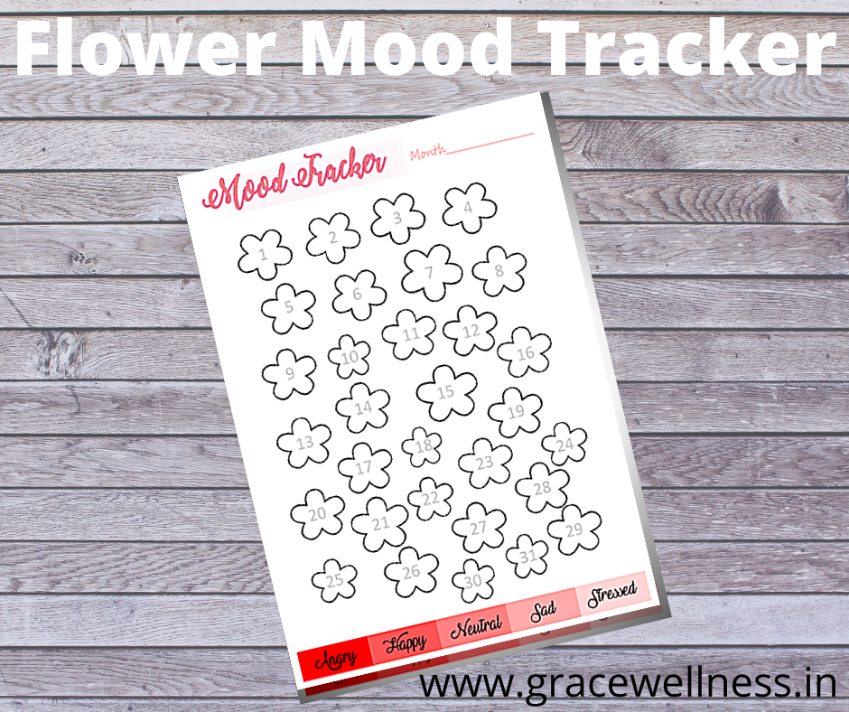 flower mood tracker printable pdf