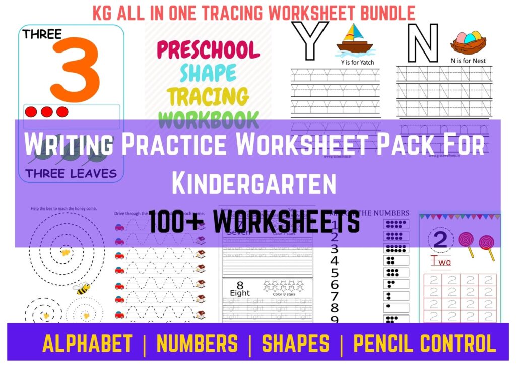 writing practice worksheet for nursery