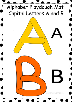 free alphabet play printable pdfdough mat