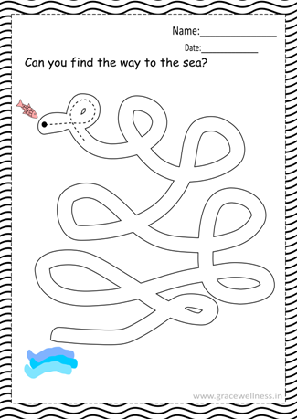 trace the path worksheet for preschoolers