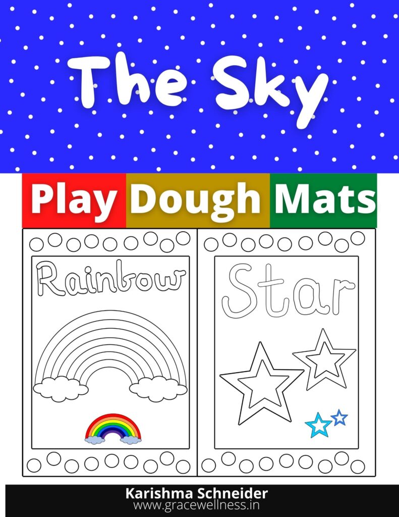 the sky printable playdough mat