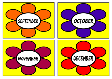 12 months of the year printable flash cards pdf