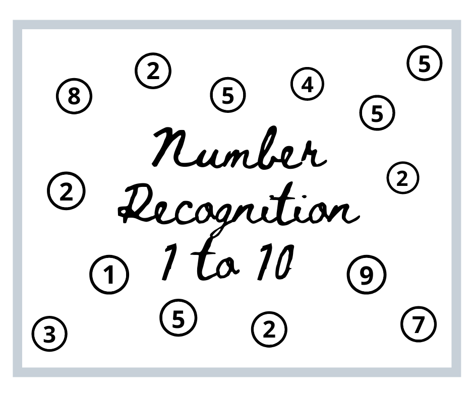 numbers 1 - 10 recognition worksheets pdf