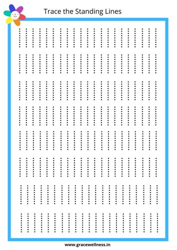 standing lines tracing worksheet pdf