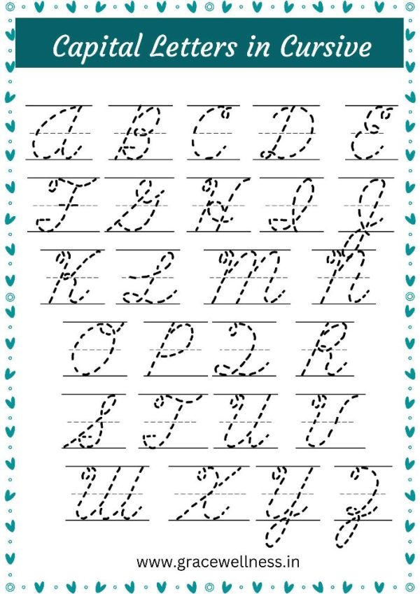 Cursive Alphabet Practice Worksheet | FREE Printable Cursive Writing ...