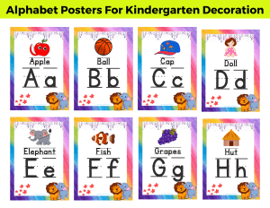 Alphabet Poster For Kindergarten Decoration free printable pdf